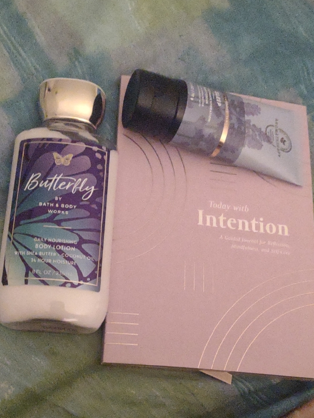 Bath & Body Works Butterfly Body Lotion  Purple, Gold, Intentions Journal,